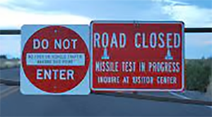Photo: WSMR Road Block